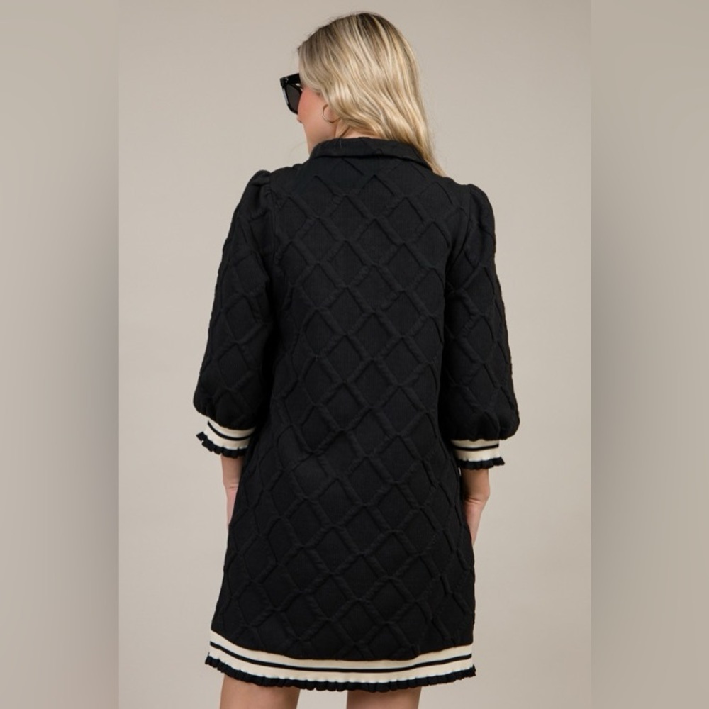 🔥entro - Lattice Textured Athletic Inspired Mini Dress - L - Picture 2 of 7